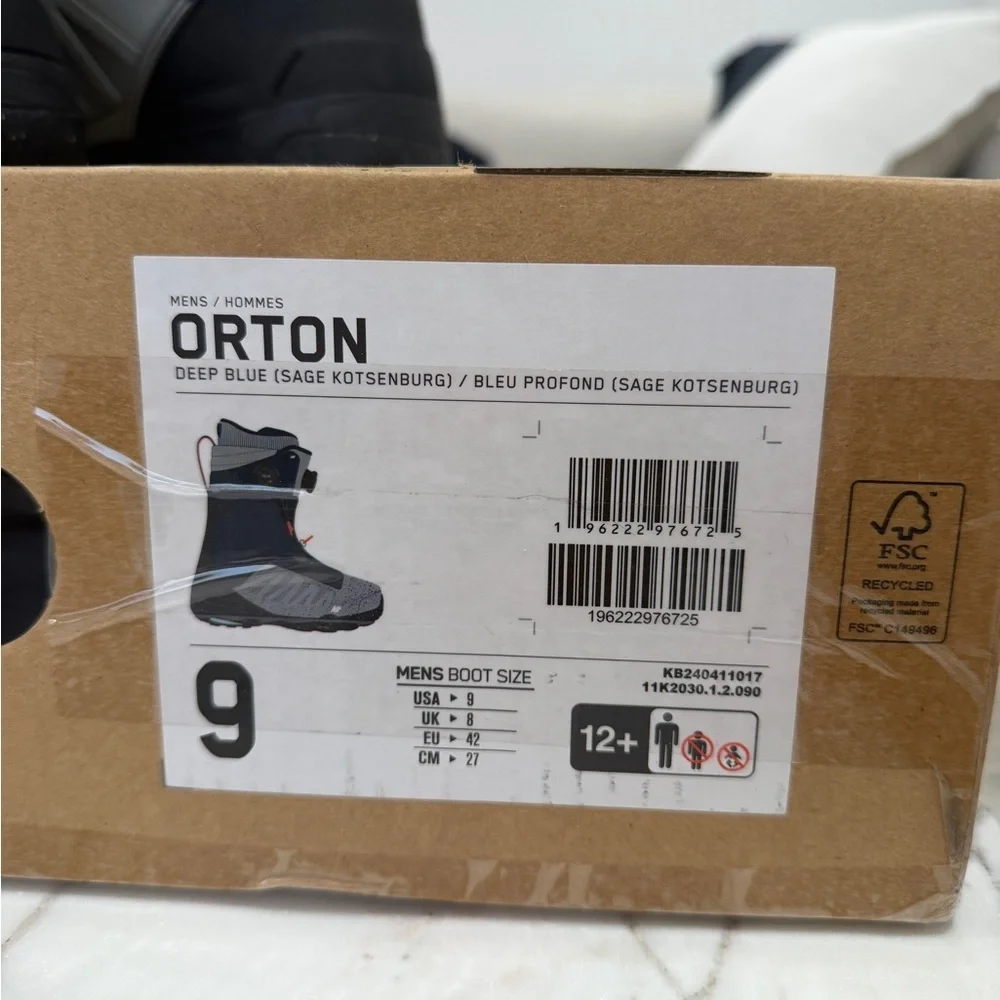 NWOT Orton K2 Snowboarding Boots,Men’s Size US 9 / EU 42 Deep Blue - Picture 7 of 8